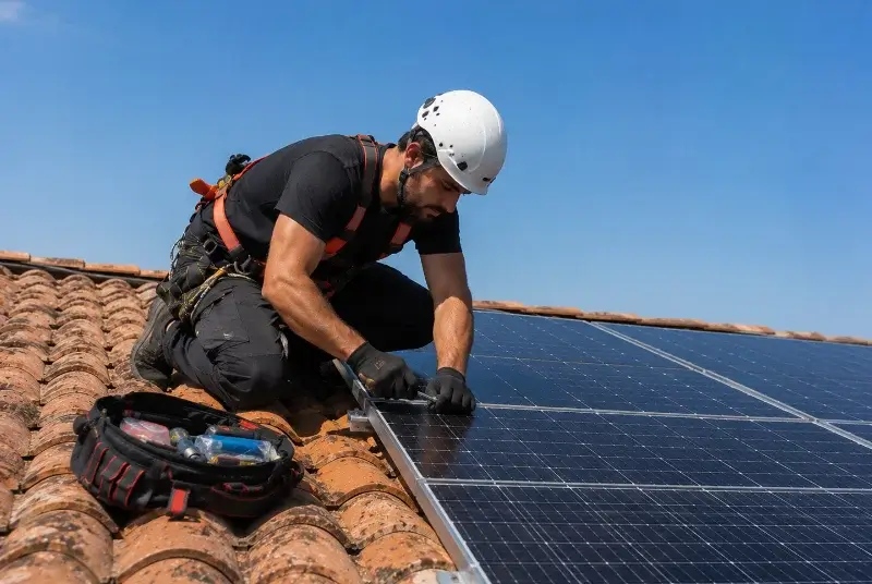 Maintenance et monitoring de panneaux solaires à Puginier